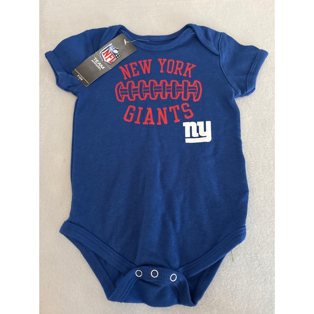 NFL Team Apparel New York Giants Blue Baby Bodysuit 24M New With Tags